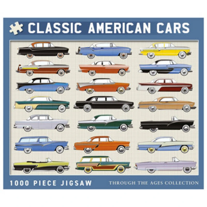 Image of Coach House Partners Classic American Cars 1000 Piece Jigsaw