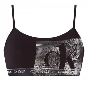Image of Calvin Klein One Foil Bralet - BLK SLV FOILUB1