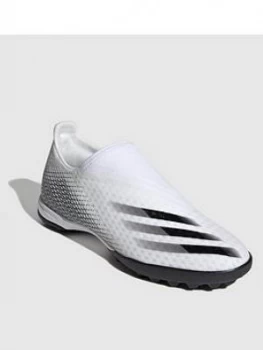Image of adidas X Laceless Ghosted.3 Astro Turf Football Boots - White, Size 7, Men