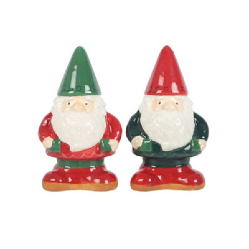 Image of Something Different Something Different Gnome Salt and Pepper Shakers in Light Red Light Red One Size Unisex 5063574136198