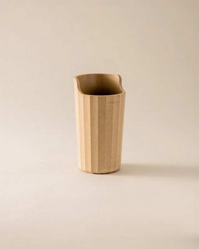 Image of Cosmic Toothbrush Holder, Bathroom Tumbler, Beige, Recycled Materials, Award-Winning Design, Avenir Collection