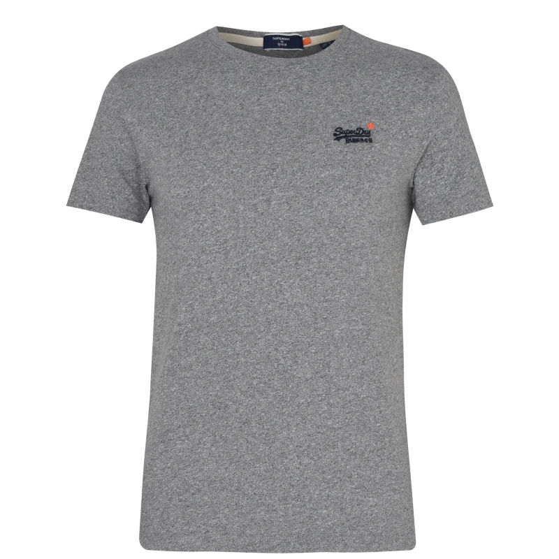 Image of Superdry Small Chest Logo T Shirt Grey Marl 4HK male Medium