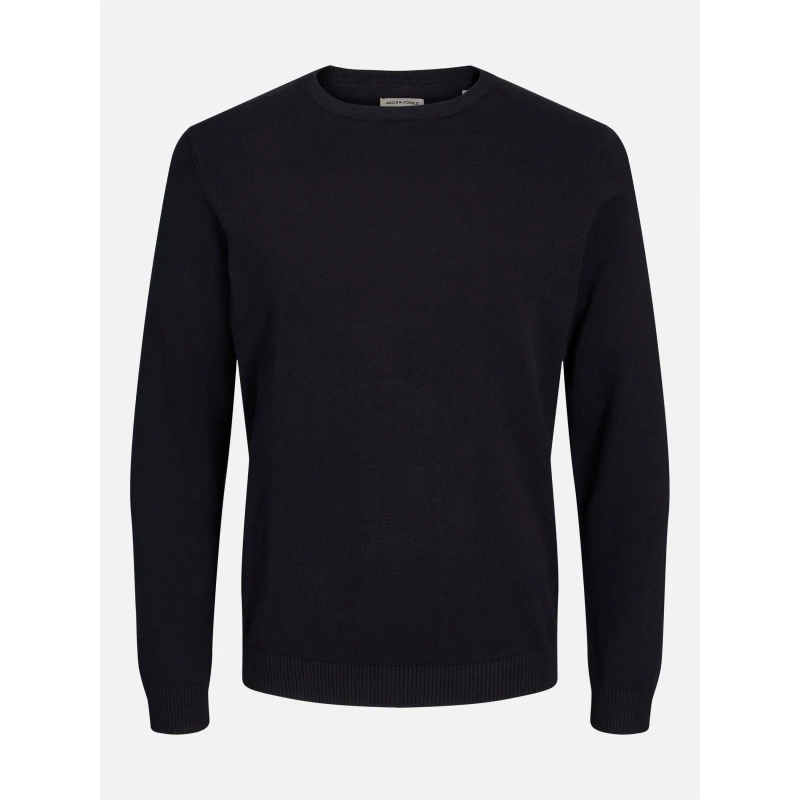 Image of Jack and Jones Mens Knitted Crew Sweatshirt Black male S