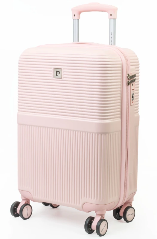 Image of Pierre Cardin Monaco Girls 22" Cabin & Hand Luggage Suitcase - TSA 8-Wheel Carry-On in Pink Size: Small Pink Unisex Small
