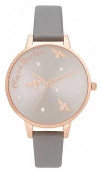 Image of Olivia Burton Womens Pearly Queen London Grey Vegan Watch