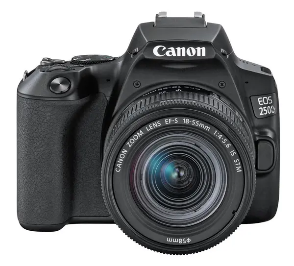 Image of Canon EOS 250D DSLR Camera Body with 18-55mm IS Lens - Black