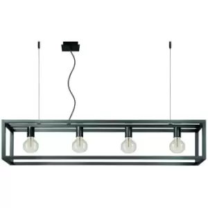 Image of Lucide ORIS - Bar Pendant Light - 4xE27 - Grey iron