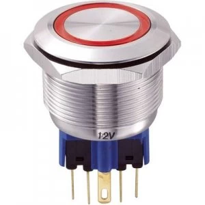 Image of TRU COMPONENTS GQ25 11ER12V Tamper proof pushbutton 250 V AC 5 A 1 x OnOn IP65 momentary