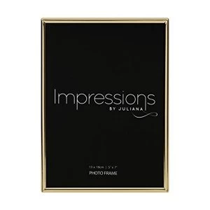 Image of 5" x 7" - Impressions Brass Plated Thin Photo Frame