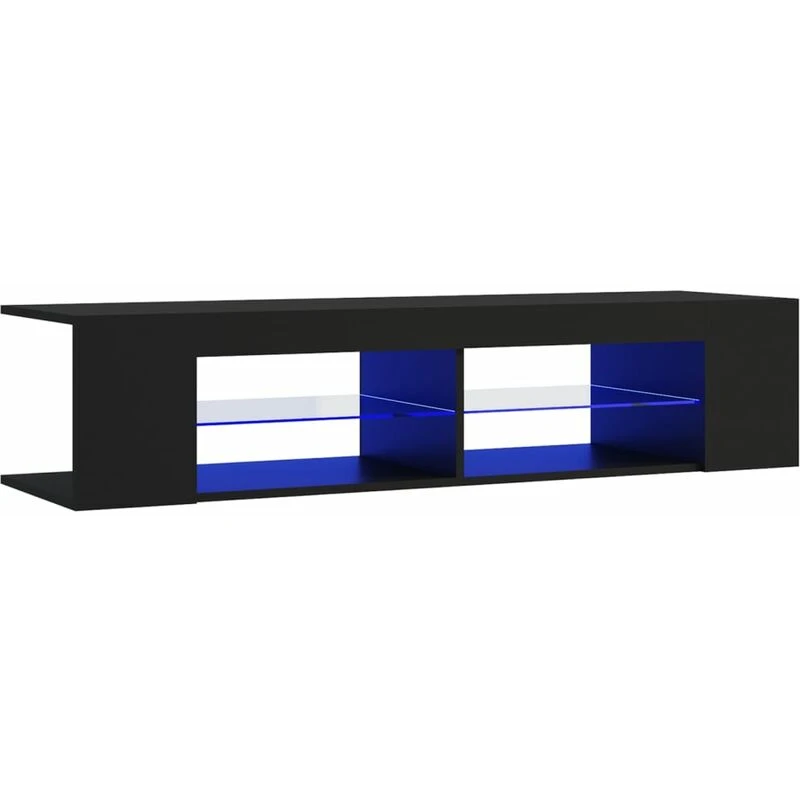 Image of VIDAXL TV Cabinet with LED Lights Black 135x39x30cm vidaXL 8720286216408