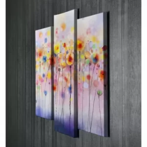 Image of UC020 Multicolor Decorative Canvas Painting (3 Pieces)