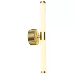 Image of Maytoni Axis Modern Integrated LED Wall Lamp Gold, 3000K, Acrylic Frosted Shade