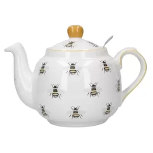 Image of Farmhouse Bee Teapot with Infuser for Loose Tea - 4 Cup