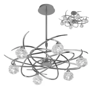 Image of Maremagnum Semi Flush Convertible 6 Light G9, Polished Chrome