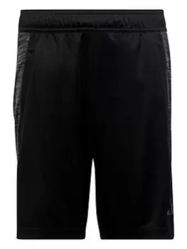 Image of adidas Training Aeroready Heather Shorts, Black/Grey, Size 7-8 Years