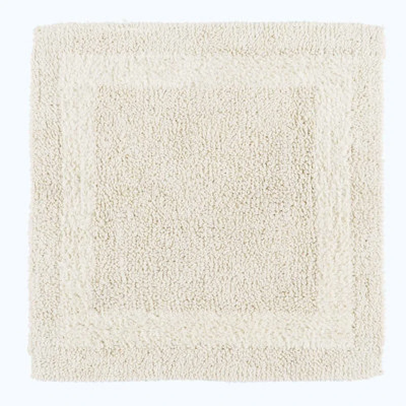 Image of Homescapes Luxury Reversible Cotton Shower Mat - Natural Cream