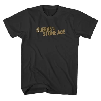 Image of Queens Of The Stone Age - Bullet Shot Logo Unisex Medium T-Shirt - Black
