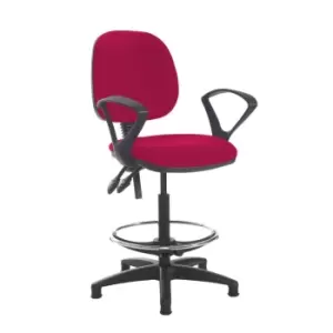 Image of Dams MTO Jota Draughtsmans Chair with Fixed Arms - Ocean Blue