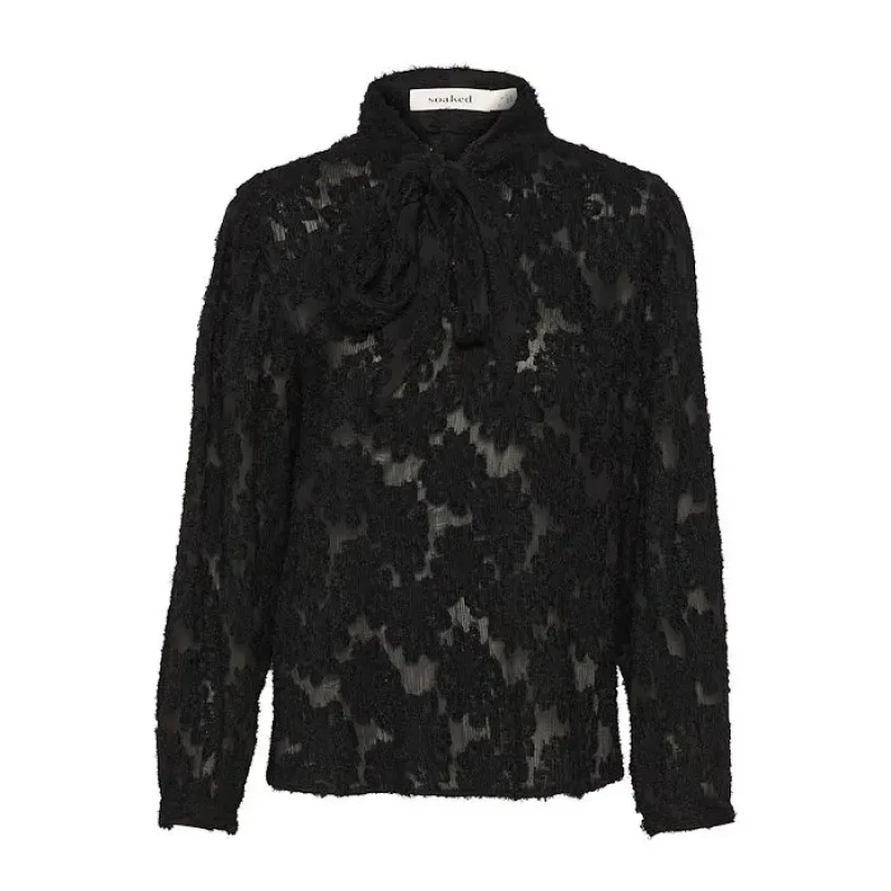 Image of Soaked in Luxury Womens blouse Soaked in Luxury Raye Noir Female M