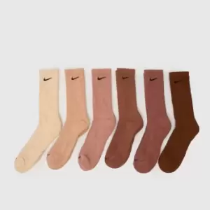Image of Nike Multi Crew Socks 6 Pack