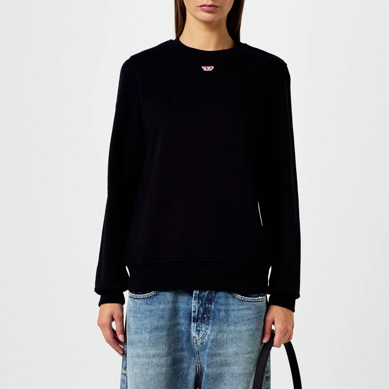 Image of Diesel Small Mid Logo Crewneck Sweater - Black 6