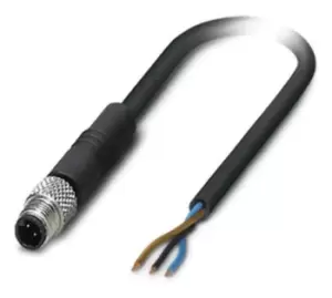 Image of Phoenix Contact Sac-3P-M5Ms/ 5,0-Pur Sensor Cord, 3P, M5 Plug-Free End, 5M