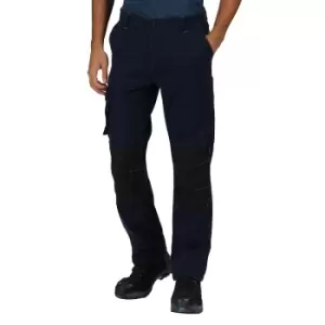 Image of Regatta Mens Scandal Stretch Work Trousers - Regular (32in) (Navy)
