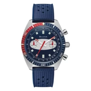 Image of Bulova Archive Mens Blue Silicone Strap Watch