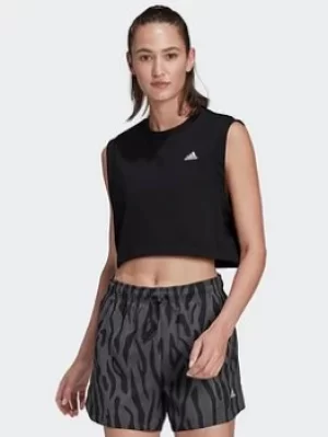 Image of adidas Designed To Move Studio Sport Tank Top, Black Size XL Women