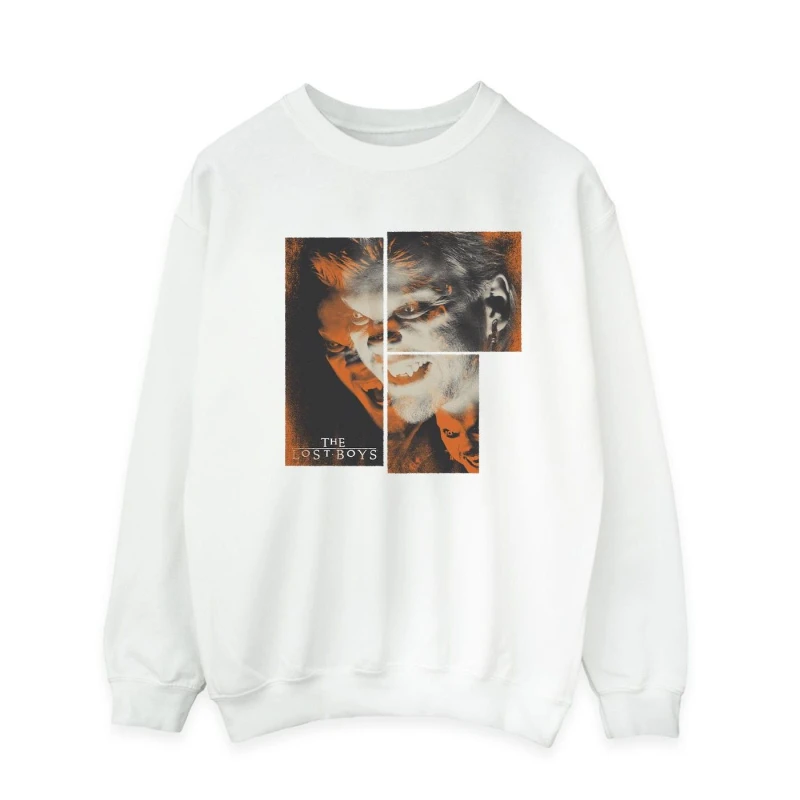 Image of The Lost Boys The Lost Boys Men David Squares Sweatshirt in White Size: Small White S Male 5063376725569
