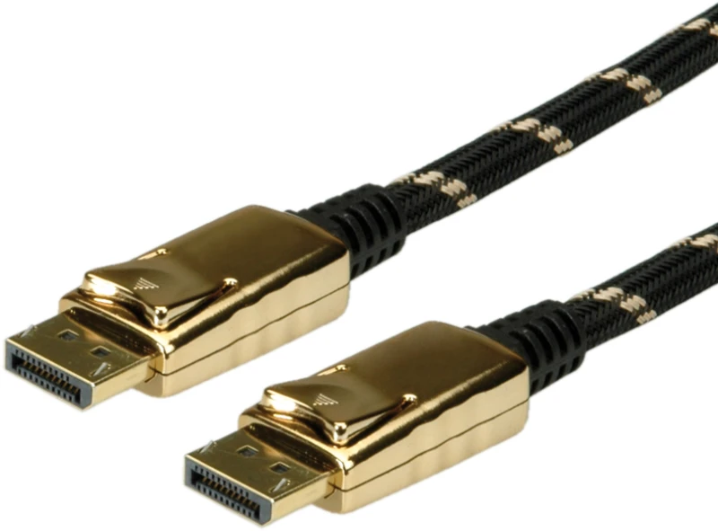 Image of ROLINE 11.04.5648 DisplayPort cable 7.5 m Black. Gold