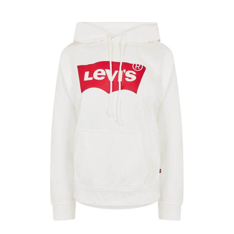 Image of Levis Womens Graphic Standard Pull Over Hoodie Core White female 8 (XS)