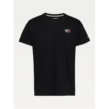 Image of Tommy Jeans Chest Logo T Shirt - Black BDS