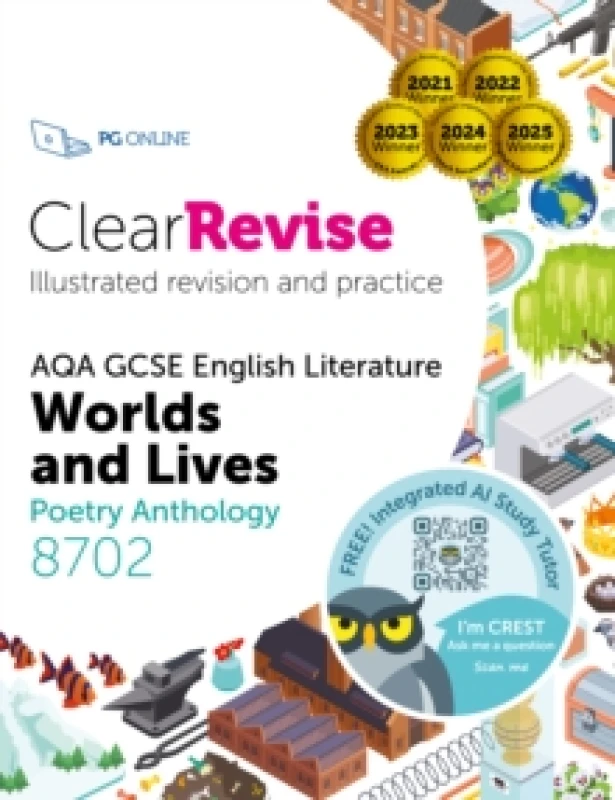 Image of ClearRevise AQA GCSE English Literature 8702; Worlds and Lives Poetry Anthology Paperback / softback