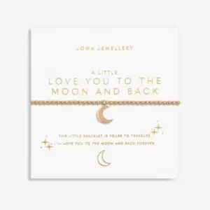 Image of Gold Love You To The Moon And Back Gold 17.5cm Bracelet 6186