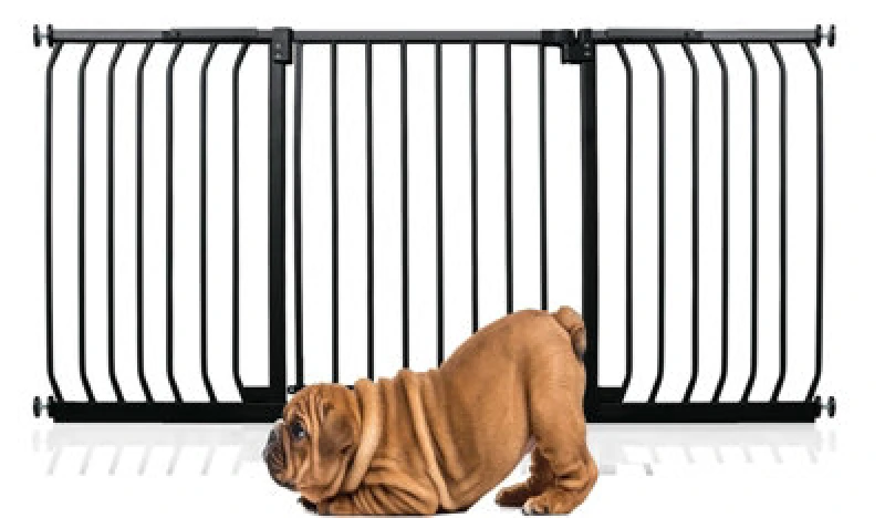 Image of Bettacare Elite Pressure Dog Gate, 161Cm - 170Cm, Matt Black, Pressure Fit Pet Gate For Dog And Puppy