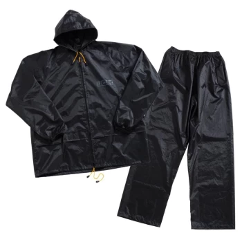 Image of Black Two Piece Rainsuit JCB-RS - XL