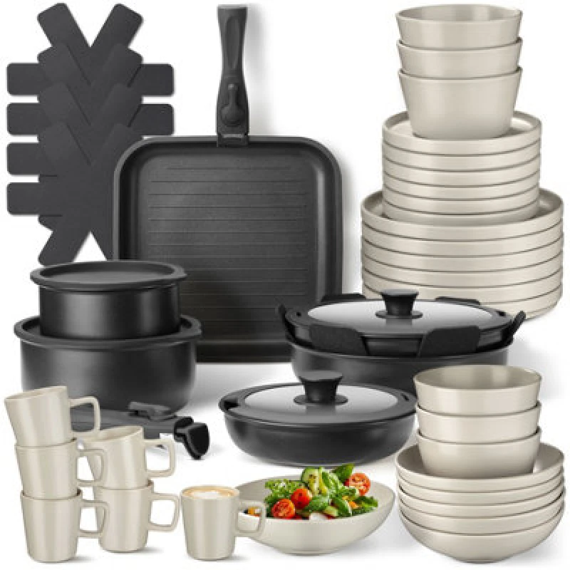 Image of tectake Kitchen Starter Set Una/Parma Multicolor Unisex