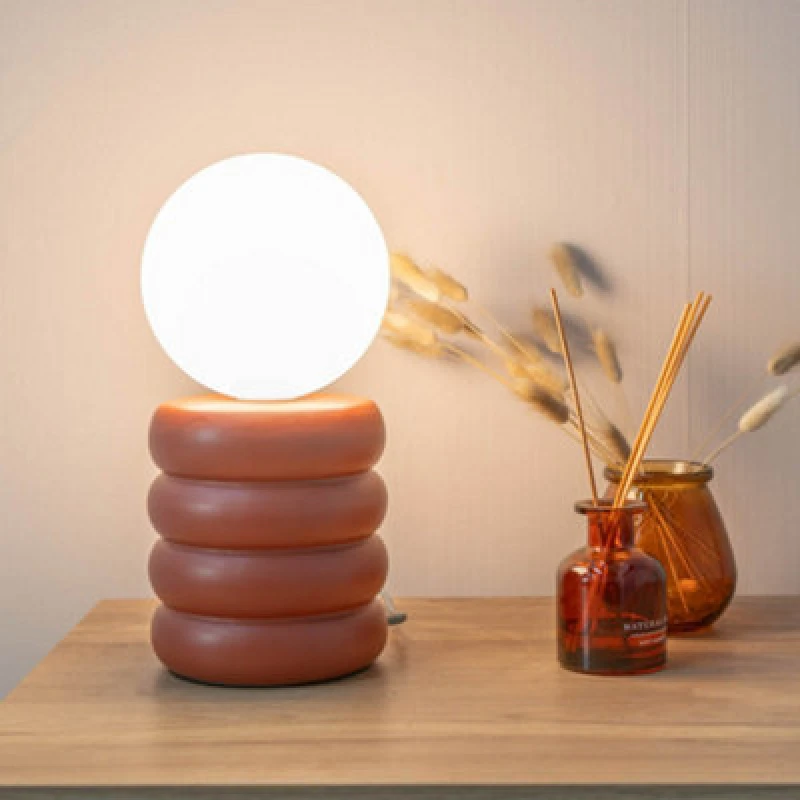 Image of Rix Rust Ceramic Table Lamp