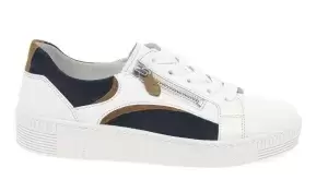 Image of Gabor Wemo White Leather Trainers 83.330