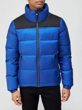 Image of Superdry Sportstyle Down Padded Contrast Jacket - Blue Size M, Men