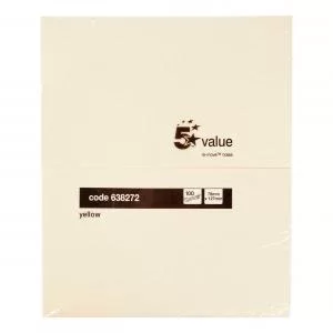 Image of Value Repositionable Notes 75x127mm Yellow Pack 12 638272