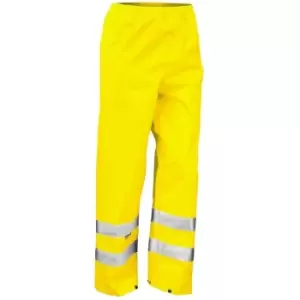 Image of Result Mens Hi-Vis Trousers / Pants (Pack of 2) (S-M) (Hi-Vis Yellow) - Hi-Vis Yellow