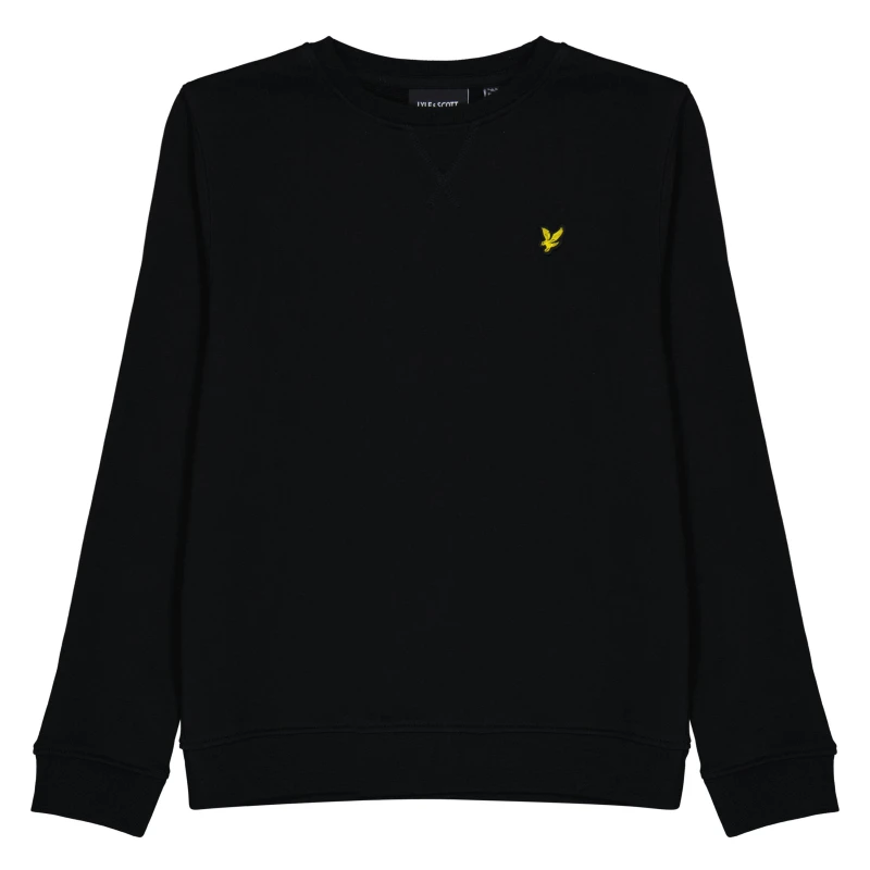 Image of Lyle and Scott Core Crew Neck Sweatshirt - Black 8 - 9 Years