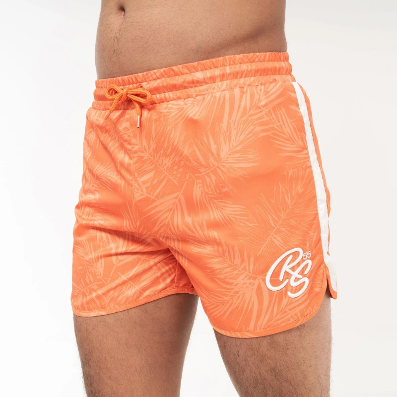 Image of Crosshatch Salsola Swim Shorts Mens - Orange Orange S