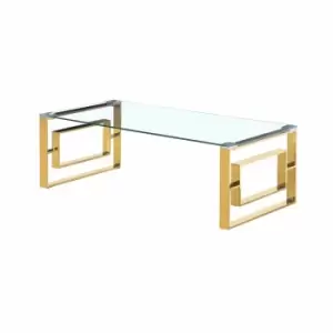 Image of Native Home & Lifestyle Milano Gold Plated Coffee Table