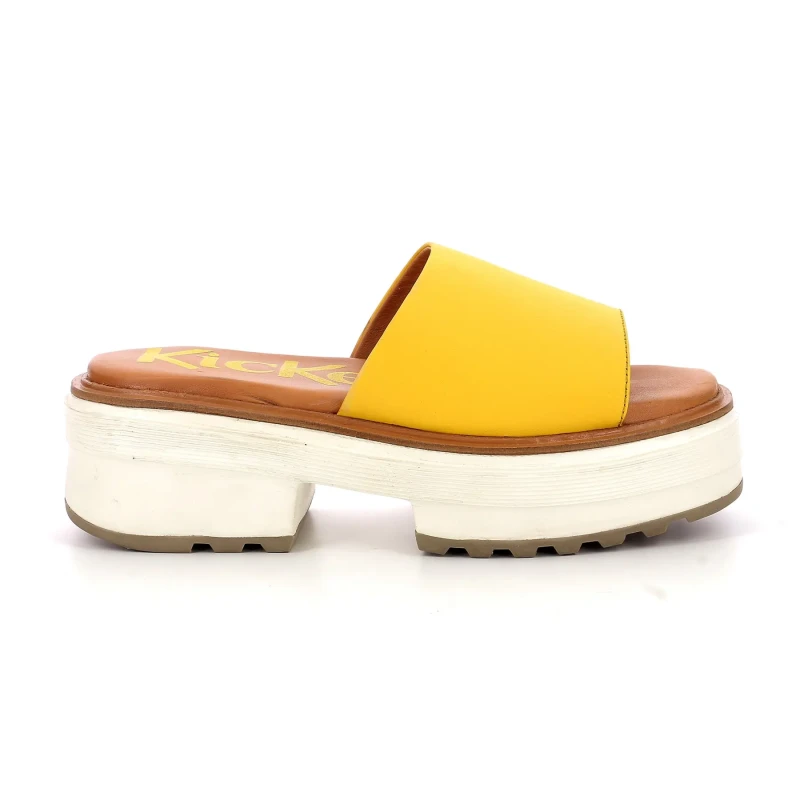 Image of Kickers Womens Mules Kickers Kick Hela Jaune Female 39