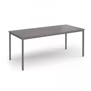 Image of Flexi 25 rectangular table with graphite frame 1800mm x 800mm - grey