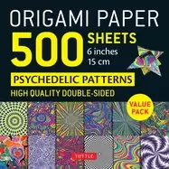 Image of origami paper 500 sheets psychedelic patterns 6 15cm tuttle origami paper