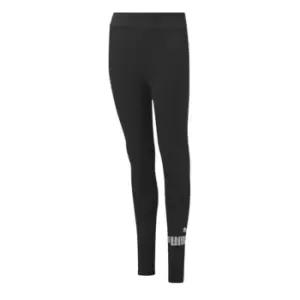 Image of Puma Logo Leggings Child Girls - Black